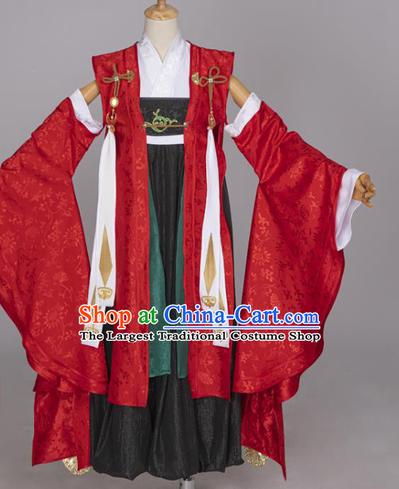 China Traditional Cosplay Female Swordsman Clothing Ancient Fairy Princess Hanfu Dress Garments