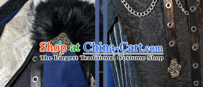 Chinese Ancient Chivalrous Knight Hanfu Clothing Drama Cosplay Swordsman Garment Costumes
