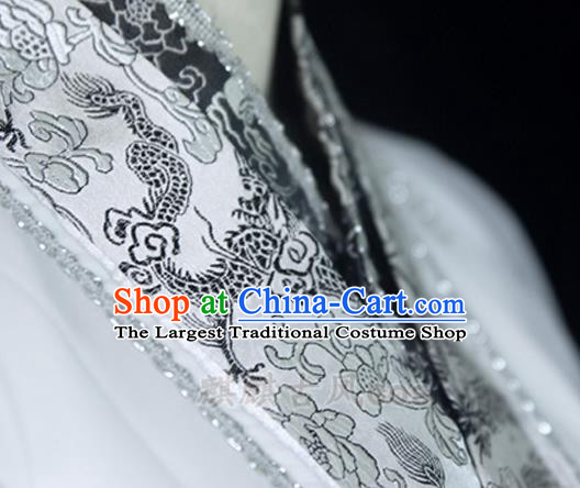 Chinese Ancient Nobility Childe Chu Wanning Hanfu Clothing Drama Cosplay Jin Dynasty Swordsman White Garment Costumes