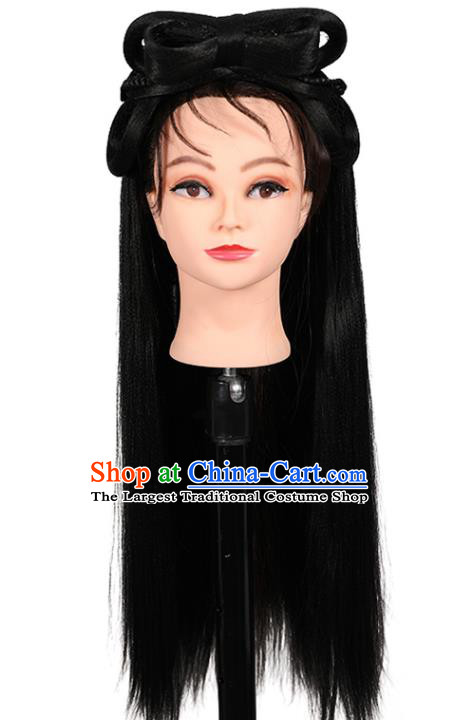 China Traditional Hanfu Hair Accessories Ancient Noble Woman Wigs Song Dynasty Young Beauty Chignon Hairpieces