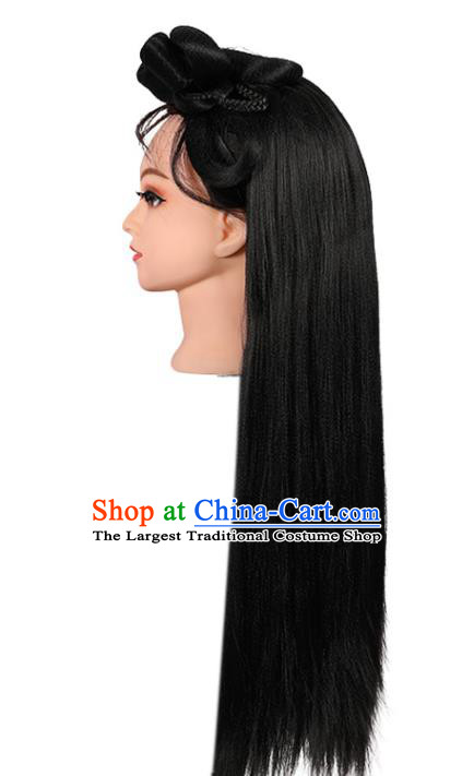 China Traditional Hanfu Hair Accessories Ancient Noble Woman Wigs Song Dynasty Young Beauty Chignon Hairpieces