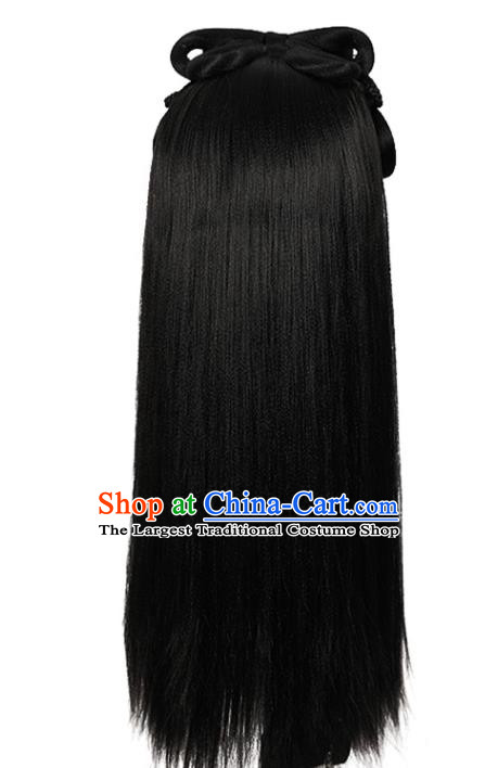 China Traditional Hanfu Hair Accessories Ancient Noble Woman Wigs Song Dynasty Young Beauty Chignon Hairpieces