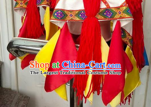 China Yi Nationality Woman Headdress Ethnic Performance Hair Accessories Minority Folk Dance Hat