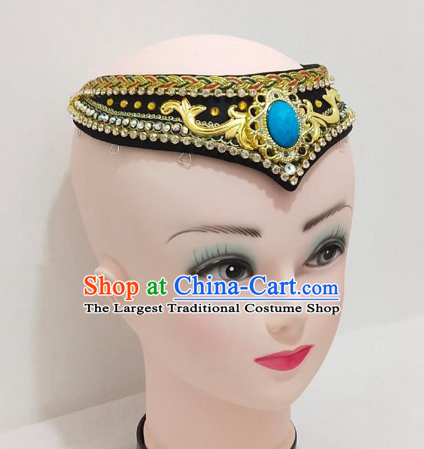 China Mongol Nationality Headband Ethnic Folk Dance Hair Accessories Mongolian Minority Performance Headpiece