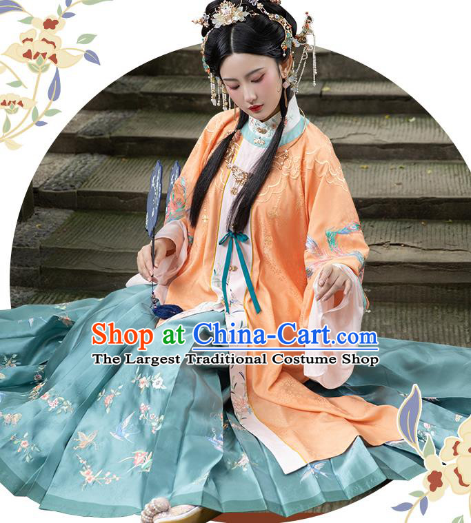 China Ming Dynasty Nobility Lady Historical Clothing Ancient Royal Princess Hanfu Dress Garments for Women