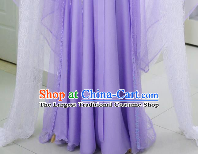 China Ancient Princess Purple Hanfu Dress Cosplay Ming Dynasty Noble Lady Garments Traditional Drama Tricky Rough Princess Situ Jing Clothing