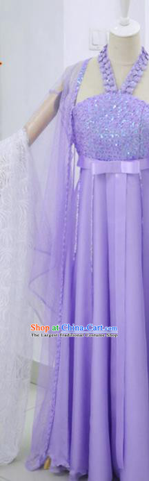 China Ancient Princess Purple Hanfu Dress Cosplay Ming Dynasty Noble Lady Garments Traditional Drama Tricky Rough Princess Situ Jing Clothing
