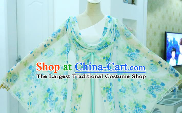 China Ancient Flower Goddess Hanfu Dress Cosplay Princess Garments Traditional Drama Seven Fairy Clothing