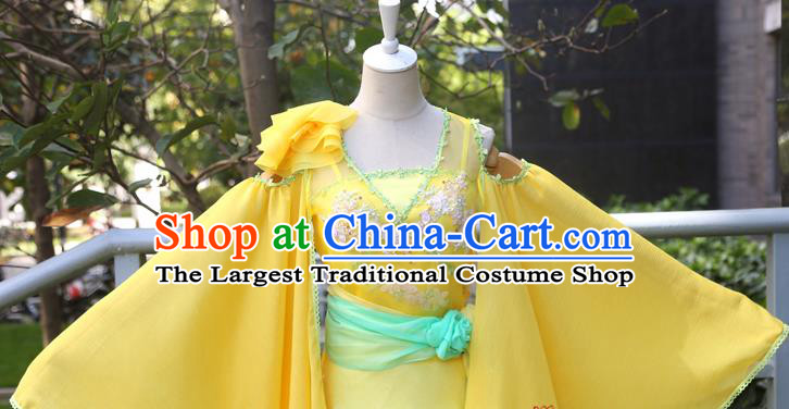 China Ancient Noble Princess Yellow Hanfu Dress Cosplay Ming Dynasty Young Lady Garments Traditional Drama Tricky Rough Princess Situ Jing Clothing