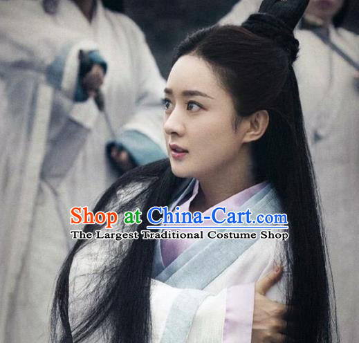 China Ancient Female Knight Hanfu Dress Cosplay Swordswoman Garments Traditional Drama Jian Xia Qing Yuan Zhao Liying Clothing