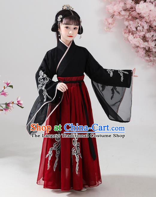 Chinese Ancient Girl Fairy Garments Classical Dance Performance Clothing Traditional Ming Dynasty Children Hanfu Dress