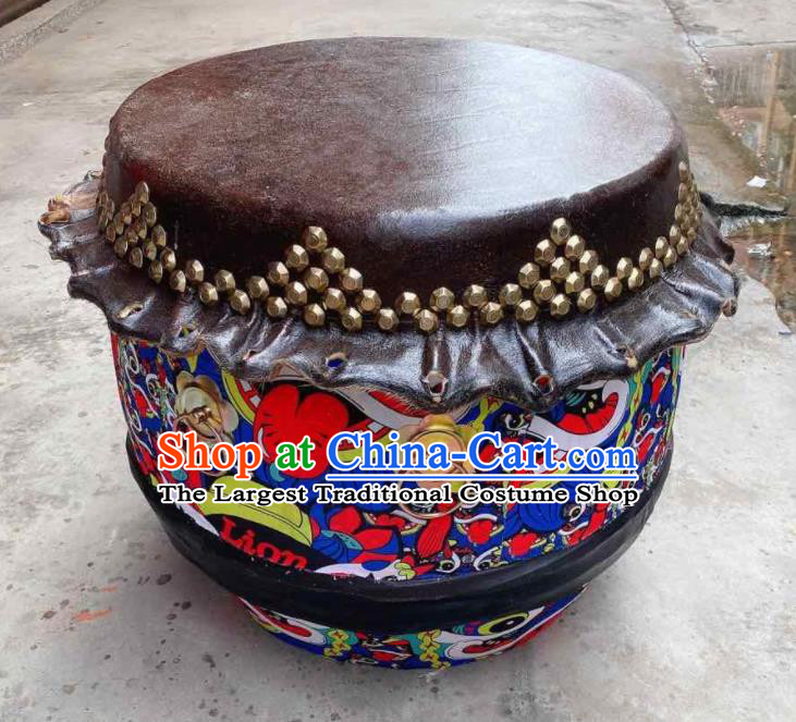 Handmade Chinese Folk Dance Stage Property New Year Cowhide Drum Traditional Lion Dance Drum