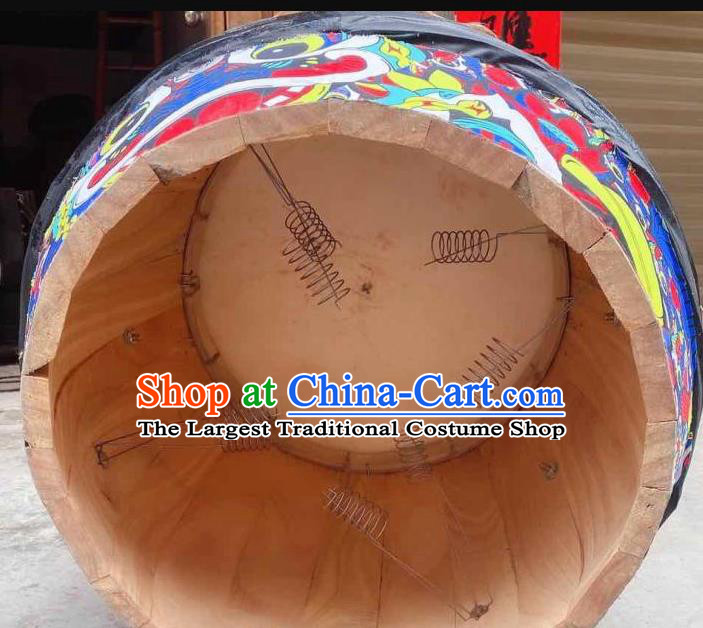 Handmade Chinese Folk Dance Stage Property New Year Cowhide Drum Traditional Lion Dance Drum