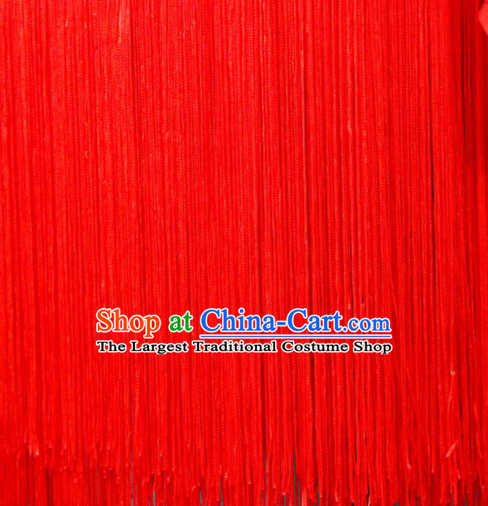 Professional Cha Cha Fashion Latin Dance Red Tassel Dress Modern Dance Costume Women Dancing Competition Clothing