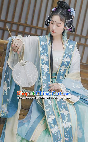 China Ancient Court Princess Hanfu Dress Antique Song Dynasty Palace Garments Traditional Imperial Consort Historical Clothing Full Set