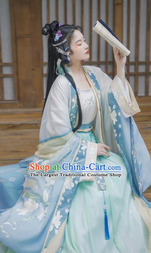 China Ancient Court Princess Hanfu Dress Antique Song Dynasty Palace Garments Traditional Imperial Consort Historical Clothing Full Set