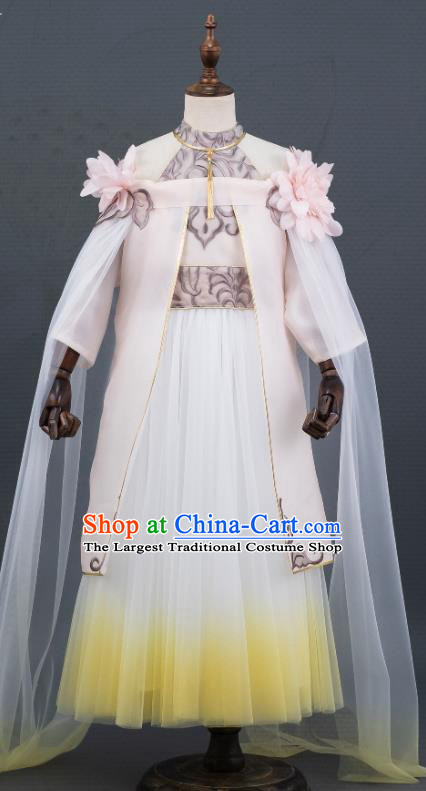 China Girl Chorus Garment Costumes Catwalks Fashion Children Performance Clothing Classical Dance Dress Outfits