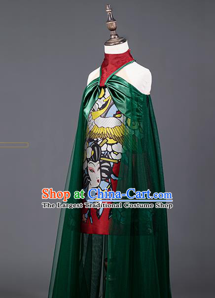 China Children Performance Clothing Opera Dance Dress Girl Stage Show Garments Catwalks Fashion Costume