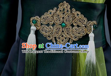 Top China Kid Chorus Green Uniforms Boys Childe Catwalks Wear Children Tang Suit Clothing Classical Dance Costumes