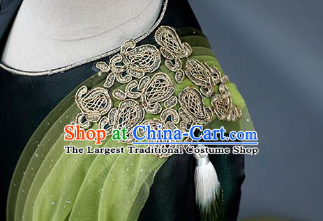 Top China Kid Chorus Green Uniforms Boys Childe Catwalks Wear Children Tang Suit Clothing Classical Dance Costumes