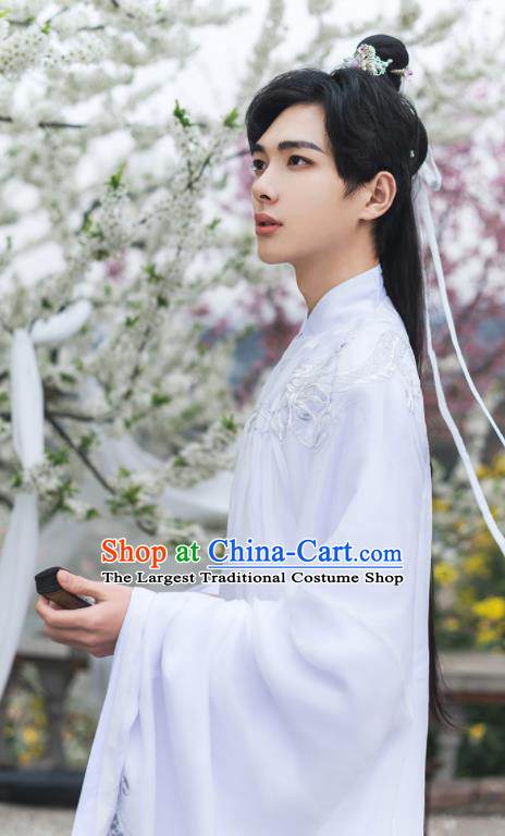 China Ancient Tang Dynasty Scholar Hanfu Clothing Traditional Male Historical Garment Costumes Full Set