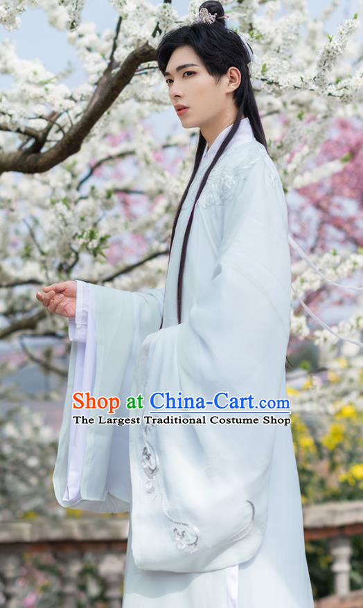 China Ancient Tang Dynasty Scholar Hanfu Clothing Traditional Male Historical Garment Costumes Full Set