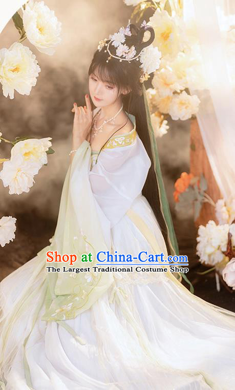 China Traditional Tang Dynasty Palace Beauty Garment Costumes Ancient Fairy Hanfu Dress Clothing