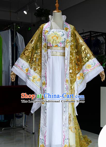 China Ancient Imperial Consort Hanfu Dress Tang Dynasty Princess Garments Traditional Drama Cosplay Goddess Clothing