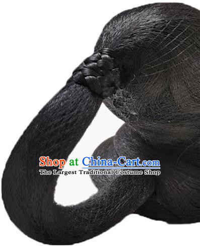 China Ancient Noble Woman Wigs Traditional Drama The Sword and the Brocade Hanfu Hairpieces Ming Dynasty Marquise Wig Chignon