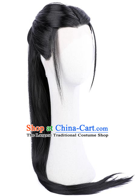 Handmade Chinese Song Dynasty Childe Wigs Ancient Swordsman Headwear Drama Word of Honor Zhou Zishu Wig Chignon