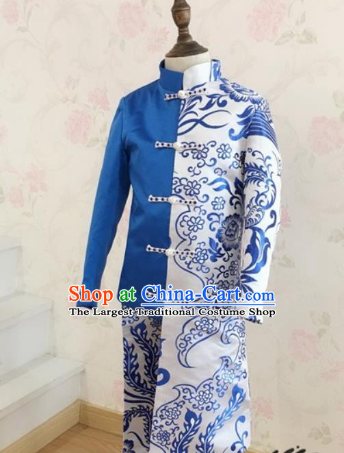 Chinese Tang Suit Uniforms Children Stage Show Mandarin Jacket Clothing Boys Cross Talk Performance Costumes