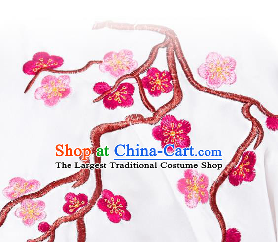 Chinese Wushu Competition Clothing Martial Arts Garment Costumes Tai Chi Clothing Kung Fu Embroidered Rosy Three Piece Uniforms