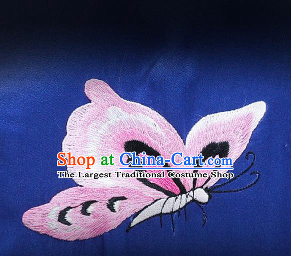Chinese Tai Chi Uniforms Kung Fu Training Royalblue Silk Outfits Martial Arts Embroidered Phoenix Clothing Tai Ji Competition Costumes