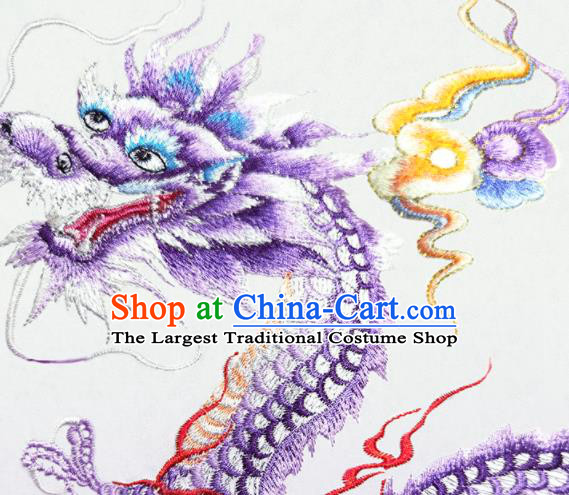 Chinese Kung Fu Costumes Tai Chi Training Purple Uniforms Wushu Competition Embroidered Dragon Outfits Martial Arts Clothing