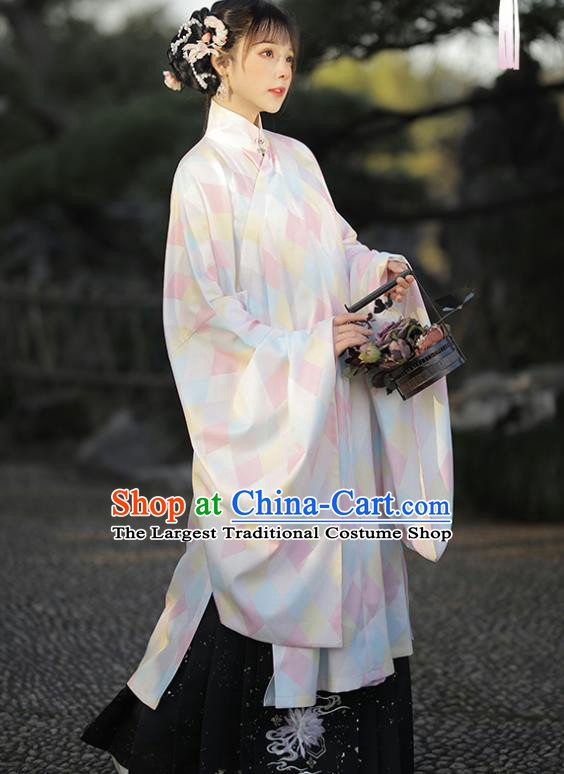 China Traditional Ming Dynasty Princess Historical Garment Costumes Ancient Young Beauty Hanfu Dress Embroidered Clothing