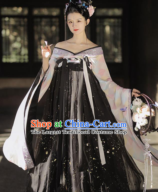 China Traditional Southern and Northern Dynasties Court Beauty Historical Garment Costumes Ancient Imperial Consort Hanfu Dress Clothing Complete Set