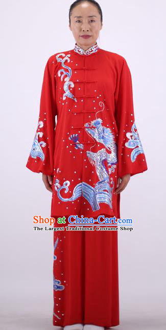 China Wushu Group Competition Clothing Martial Arts Outfits Kung Fu Tai Ji Costumes Tai Chi Performance Red Uniforms
