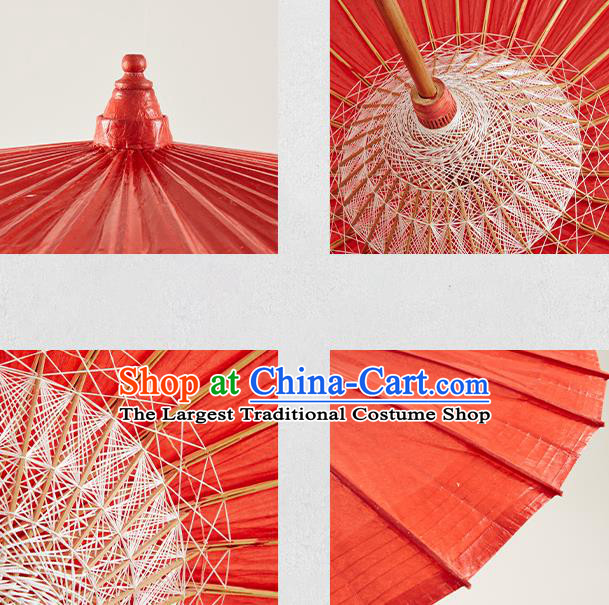 China Handmade Oil Paper Umbrella Traditional Wedding Umbrellas Classical Dance Umbrella Woman Red Paper Umbrella