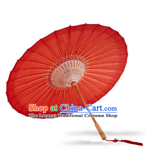 China Handmade Oil Paper Umbrella Traditional Wedding Umbrellas Classical Dance Umbrella Woman Red Paper Umbrella
