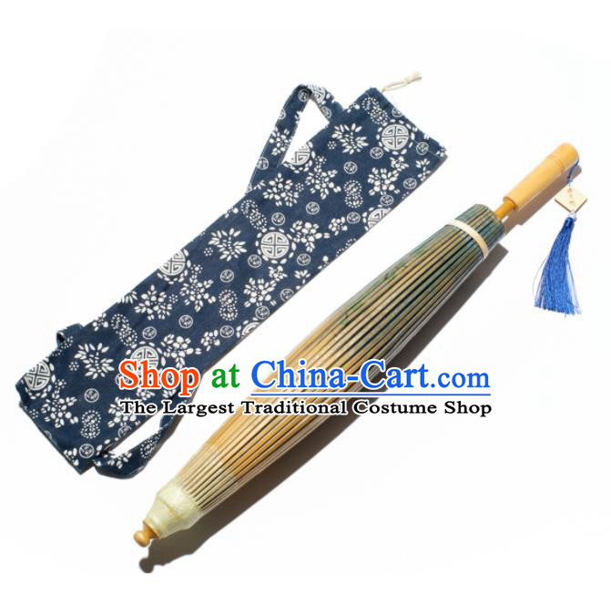 China Printing Bamboo Paper Umbrella Handmade Oil Paper Umbrella Traditional Drama Umbrellas Classical Dance Umbrella