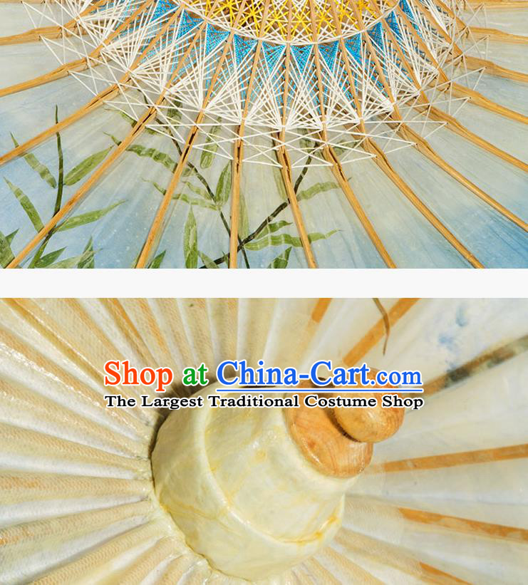 China Printing Bamboo Paper Umbrella Handmade Oil Paper Umbrella Traditional Drama Umbrellas Classical Dance Umbrella