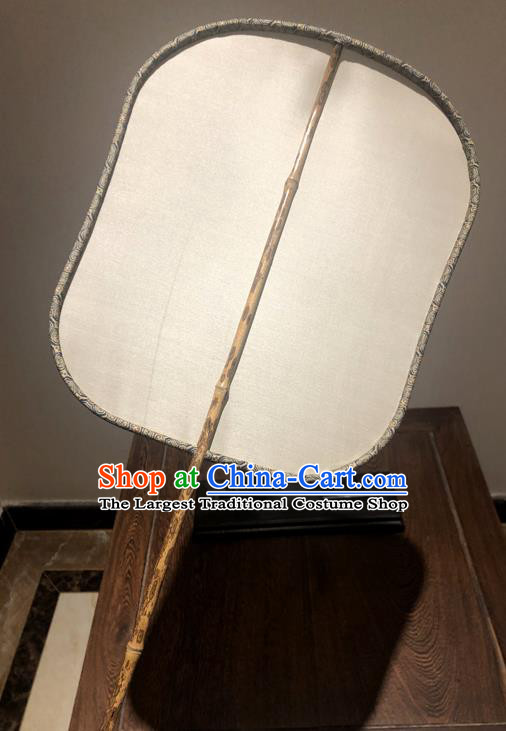 China Ancient Hanfu Princess Fans Traditional Song Dynasty White Silk Fan Vintage Palace Fan Handmade Court Fan