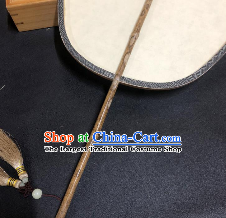 China Vintage Palace Fan Handmade Silk Fan Ancient Hanfu Fans Traditional Cultural Dance Fan