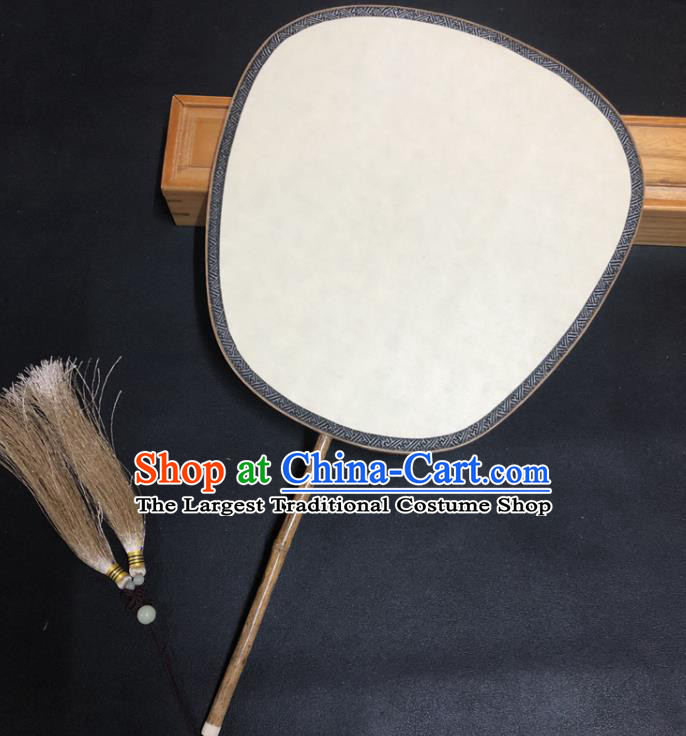 China Vintage Palace Fan Handmade Silk Fan Ancient Hanfu Fans Traditional Cultural Dance Fan