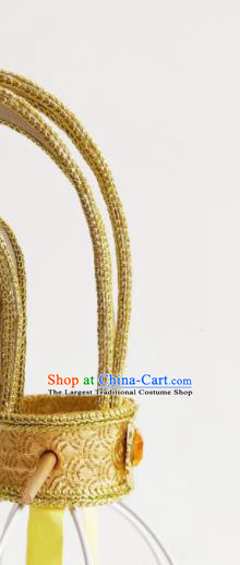 Handmade Chinese Qin Dynasty Prince Golden Hair Crown Ancient Childe Hairpin Headwear Drama Traditional Hanfu Headpieces