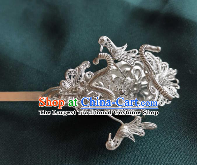 Chinese Handmade Ming Dynasty Headpiece Traditional Wedding Hair Accessories Ancient Empress Pearls Hairpin Classical Gilding Hair Stick