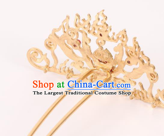 Chinese Handmade Ming Dynasty Headdress Traditional Hanfu Hair Accessories Ancient Empress Headpieces Classical Wedding Hair Crown and Hairpins