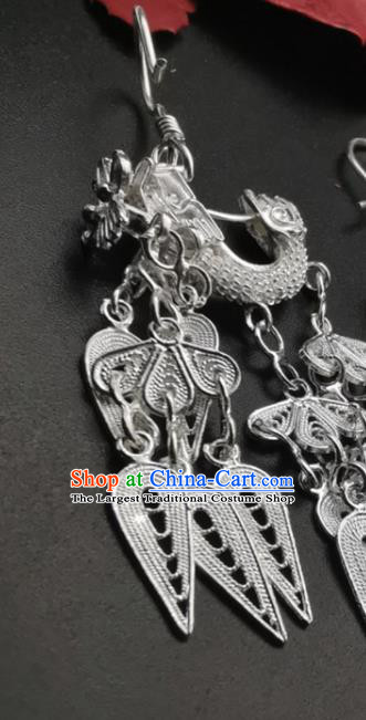 Handmade China Wedding Golden Dragon Boat Earrings Classical Gilding Ear Accessories Ming Dynasty Silver Ear Jewelry