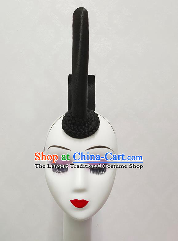 Chinese Classical Dance Wigs Chignon Stage Performance Hair Accessories Lantern Dance Hairpieces