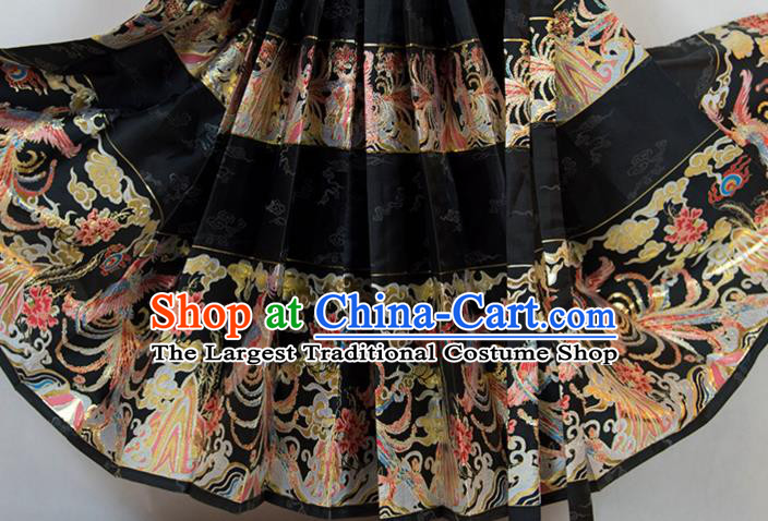 China Ming Dynasty Historical Clothing Traditional Hanfu Costumes Ancient Patrician Lady Dress Garments